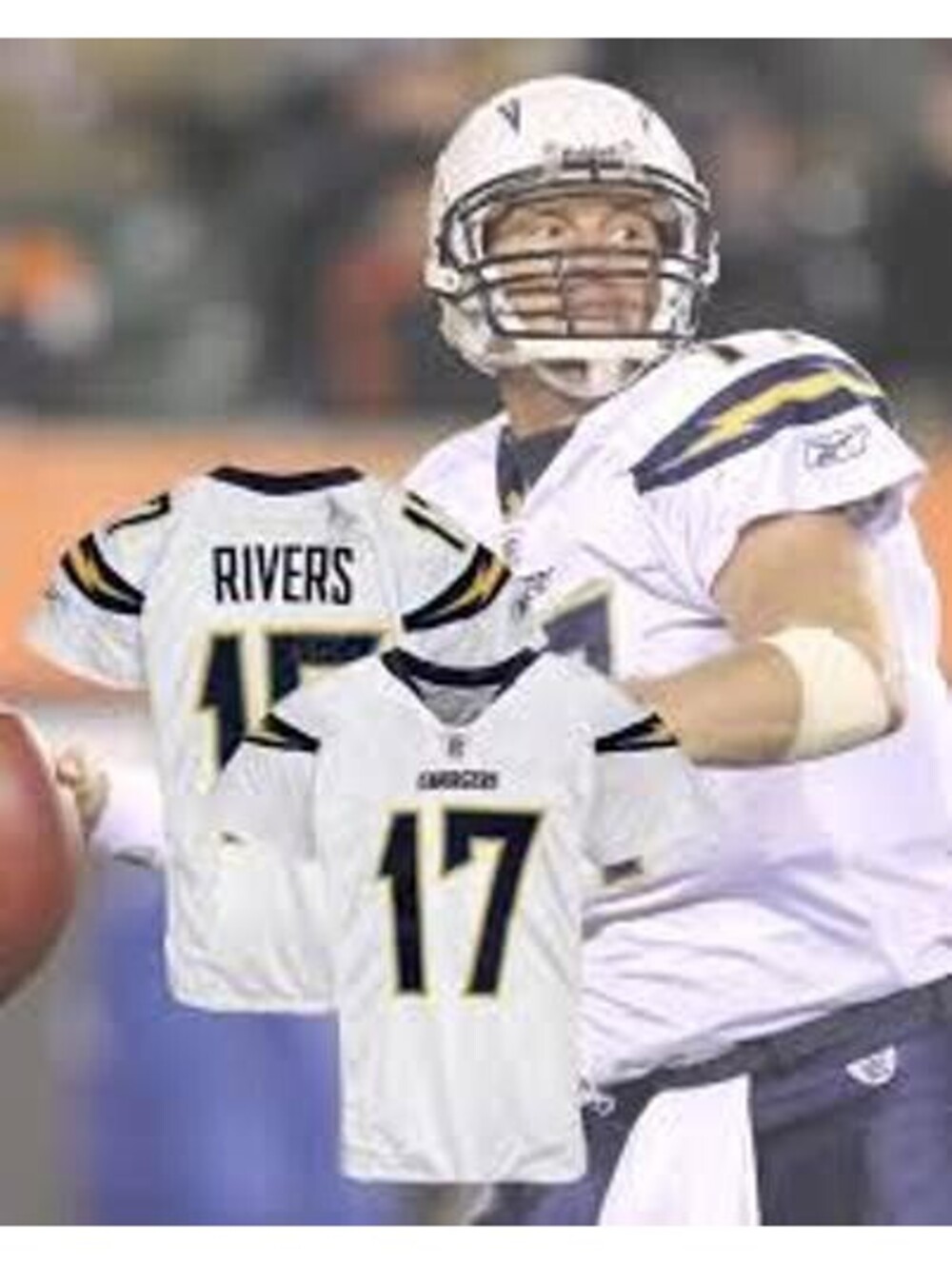 Reebok On Field Philip Rivers LA San Diego Chargers Jersey 2007 Stitched Mens XL
